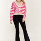 JADE by JANE Contrast pattern Cardigan Sweater