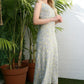 LILOU Casual Floral Print Dress with Cowl Neck & Open Back - SL summer dress