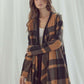 JADE by JANE Plaid Open Cardigan