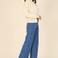 LILOU Wool Blended Sheer Cardigan