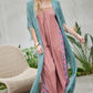 DAVI & DANI Long Summer Cardigan with Fringe