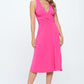 RENEE C Ruched Waist Sleeveless Slit Dress