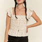 JADE by JANE Plus-size Floral Print Ruffled top