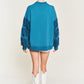 JADE by JANE Silver Studded Fringe Sleeve Sweater Top - JJT5009