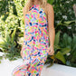 WHITE BIRCH Full Size Printed Sleeveless Dress with Pockets