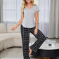 V-Neck Short Sleeve Top and Shorts Lounge Set