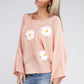 NUVI APPAREL Flower Motif Sweater