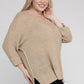 EESOME Plus Size Crew Neck Knit Sweater