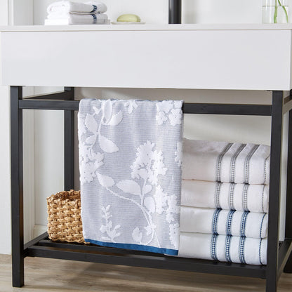 2 Pack Cotton Floral Bath Towels - Roselyn Collection