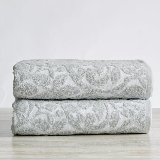 2 Pack Jacquard Bath Towels - Cassie Collection
