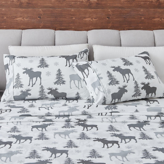 4-Piece Lodge Microfiber Sheet - Mountain Ridge Collection