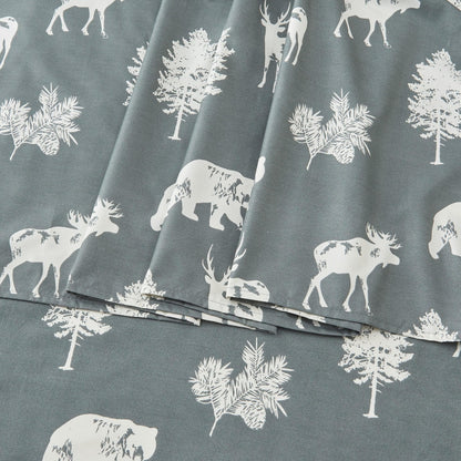 4-Piece Lodge Microfiber Sheet - Mountain Ridge Collection