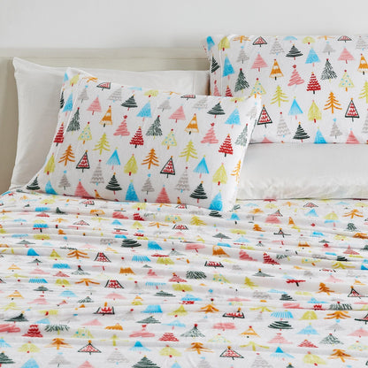 4-Piece Printed Plush Sheet - Velvet Luxe Collection