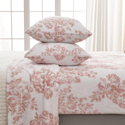 4-Piece Printed Plush Sheet - Velvet Luxe Collection
