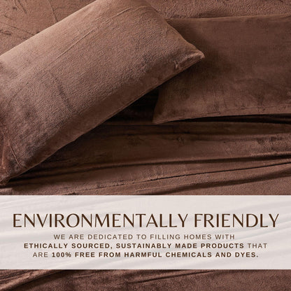 4-Piece Solid Plush Sheet - Velvet Luxe Collection