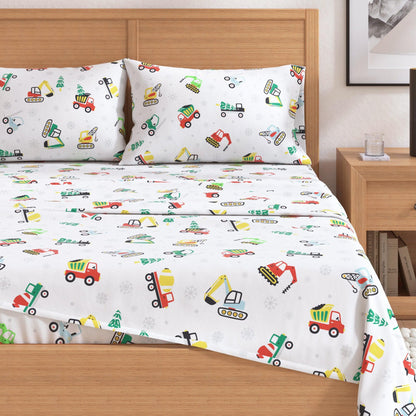 4-Piece Turkish Cotton Christmas Flannel Sheet - Whittaker Collection