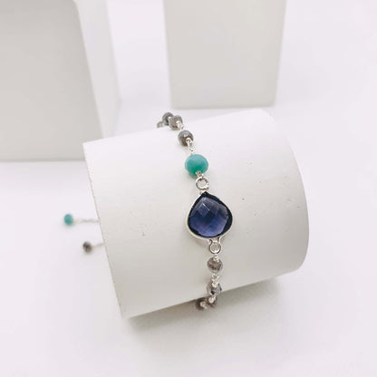 Blue Tanzanite Quartz Ballet Gemstone Bracelet