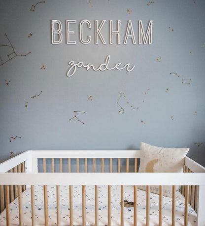 CARPENTER FARMHOUSE Custom Nursery Wood Name Sign