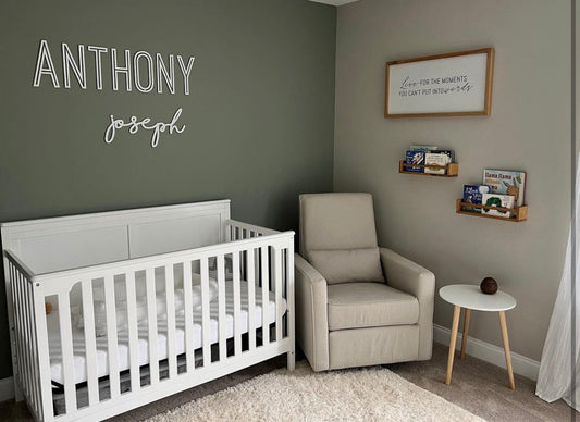 CARPENTER FARMHOUSE Custom Nursery Wood Name Sign