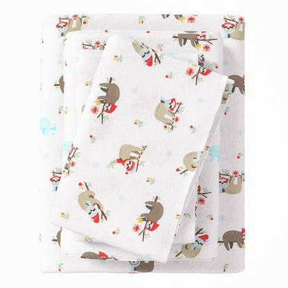4-Piece Turkish Cotton Christmas Flannel Sheet - Whittaker Collection