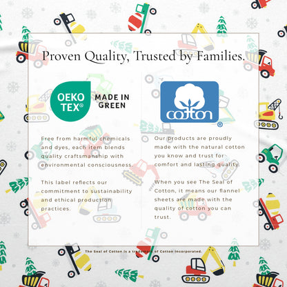 4-Piece Turkish Cotton Christmas Flannel Sheet - Whittaker Collection