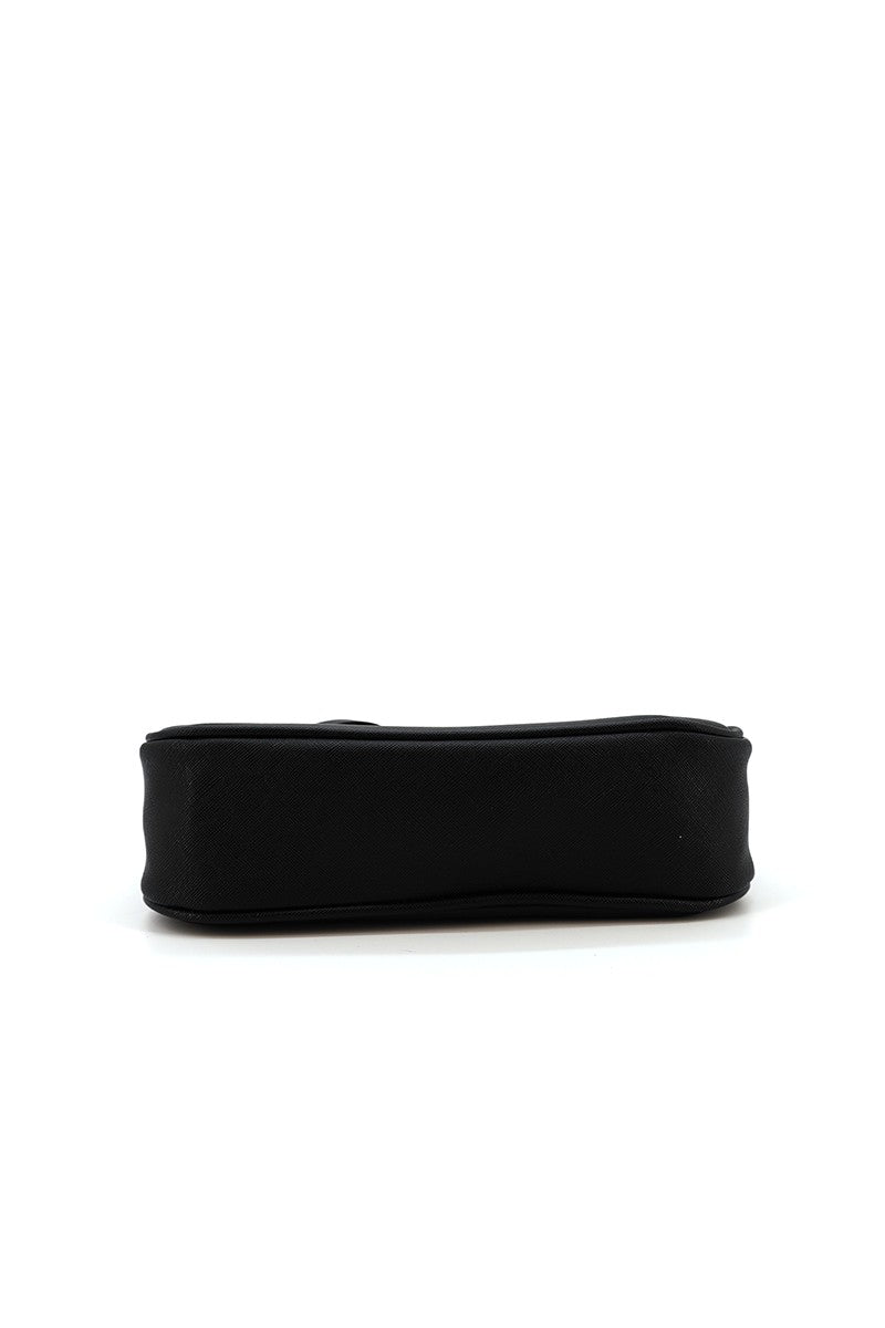 Like Dreams Heart Charm Bow Vegan Leather Shoulder Bag