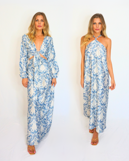 Attachable Skirt to Dress - French Toile