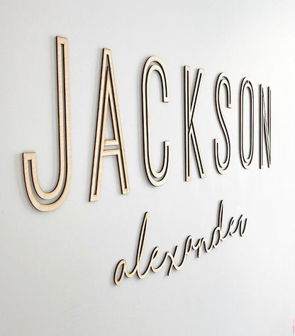 CARPENTER FARMHOUSE Custom Nursery Wood Name Sign