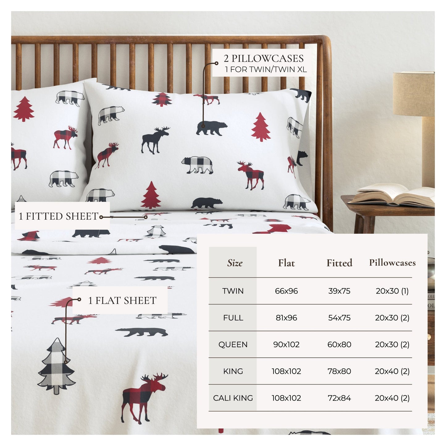 100% Turkish Cotton Flannel Sheet Sets - Boulder Collection