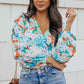 Floral Long Balloon Sleeve Bodysuit