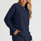 DOUBLE TAKE Full Size Texture Long Sleeve Top and Drawstring Shorts Set