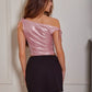 Tie Shoulder Cropped Carnation Pink Cami Top