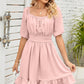 X & D Chic Back-tie Ruffle Hem Sundress-up to 2XL