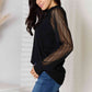 DOUBLE TAKE Black Round Neck Raglan Sleeve Blouse