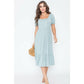 EG Fashion Square Neck Puff Sleeve Boho Dress