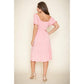 EG Fashion Square Neck Puff Sleeve Boho Dress