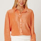 Textured Sherbet Button Up Long Sleeve Blouse