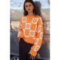 Pull tricoté à carreaux POL FST230