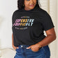 SIMPLY LOVE Slogan Graphic Cuffed Sleeve T-Shirt