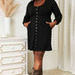 DOUBLE TAKE Scoop Neck Empire Waist Long Sleeve Magic Dress