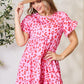 DOUBLE TAKE Short Flounce Sleeve Tiered Dress