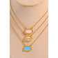 Copper 14K Gold Pleated Pendant Necklace