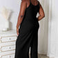 BASIC BAE Full Size Spaghetti Strap V-Neck Jumpsuit