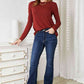ZENANA Full Size Long Sleeve Round Neck Round Hem Top