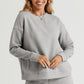 DOUBLE TAKE Full Size Texture Long Sleeve Top and Drawstring Shorts Set