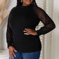 DOUBLE TAKE Black Round Neck Raglan Sleeve Blouse