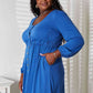DOUBLE TAKE Scoop Neck Empire Waist Long Sleeve Magic Dress