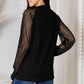 DOUBLE TAKE Black Round Neck Raglan Sleeve Blouse