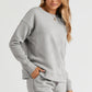 DOUBLE TAKE Full Size Texture Long Sleeve Top and Drawstring Shorts Set