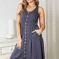 DOUBLE TAKE Sleeveless Button Down Magic Dress